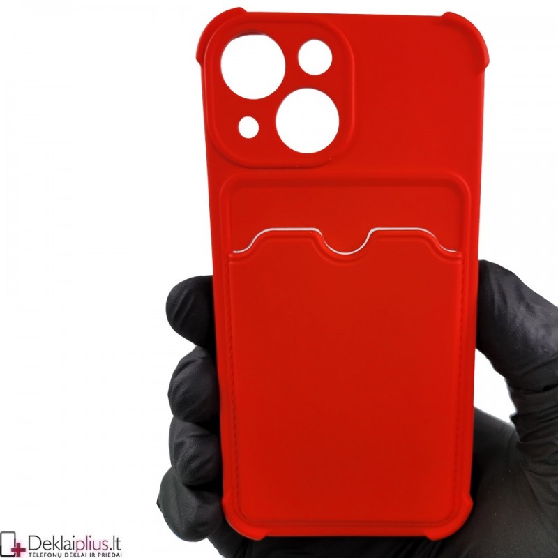 Anti-Shock dėklas su kišenėle - raudonas (Apple Iphone 13 Mini) Anti-Shock dėklas su kišenėle - raudonas (Apple Iphone 13 Mini)